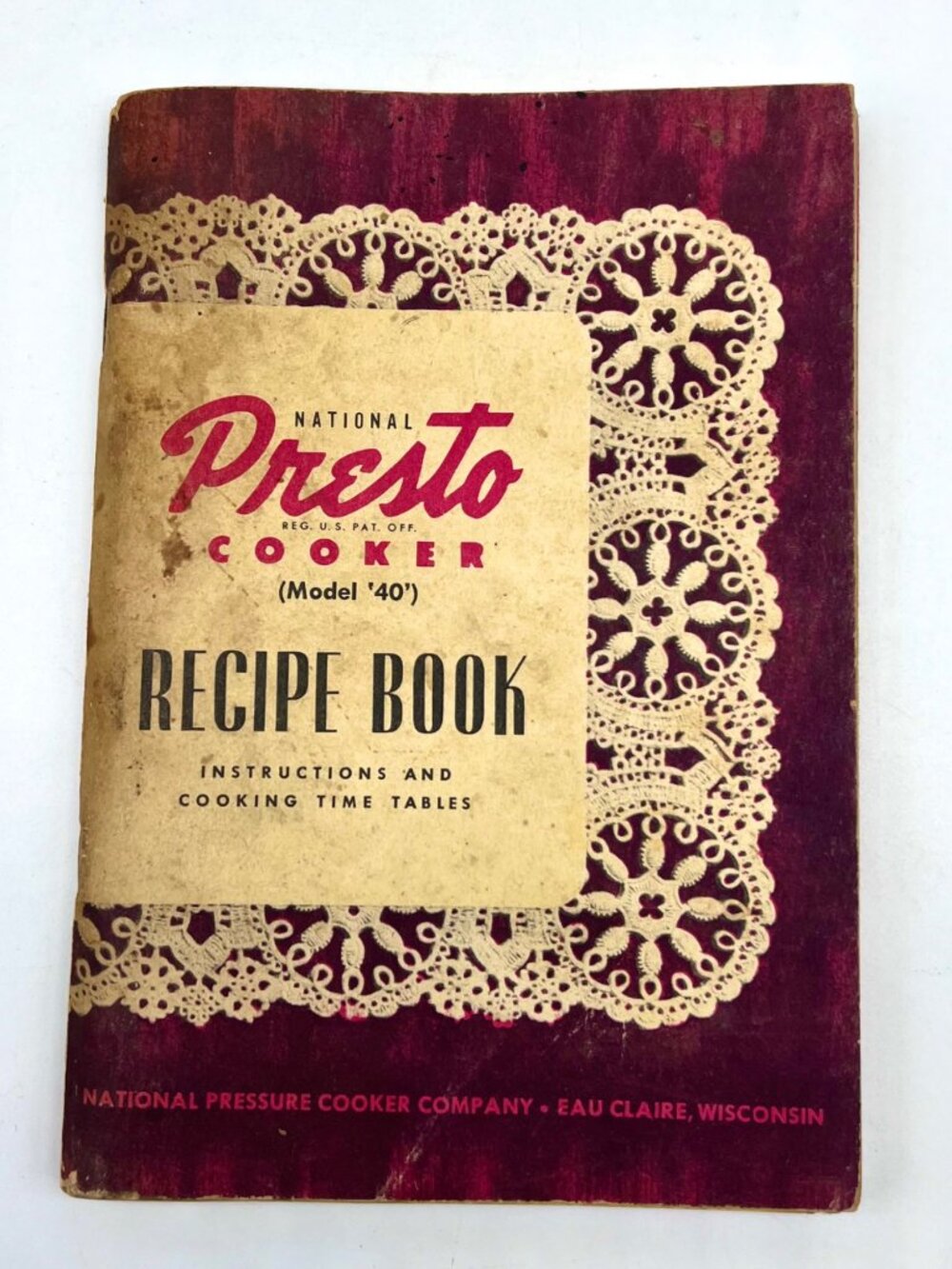 Vintage 1947 Presto Pressure Cooker Recipe Book Manual Model 40 Mid Century